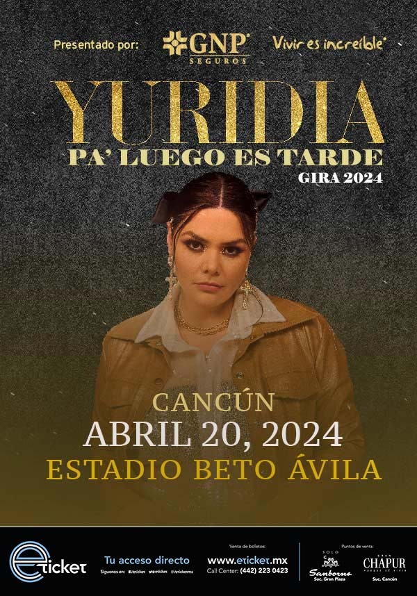 YURIDIA GIRA "PA´ LUEGO ES TARDE" CANCUN 2024 El Baño MX